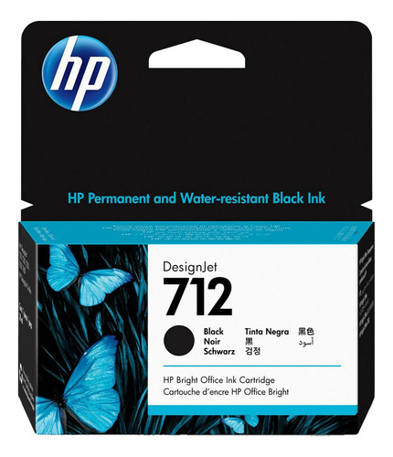 Cartucho De Tinta Para Impresora Hp 712 Original 38ml Negro