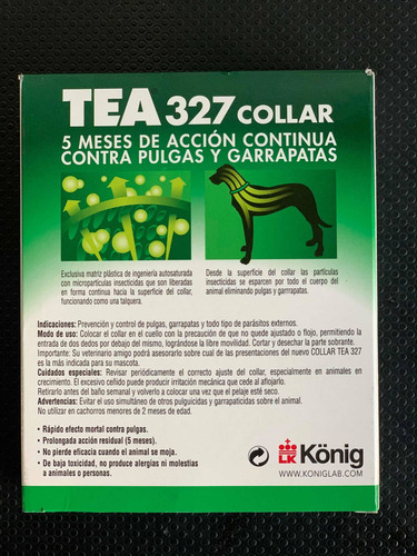 Collar Antipulgas Y Antigarrapatas Tea327