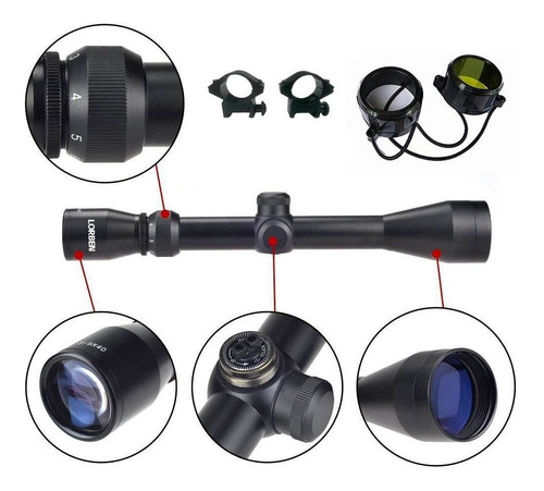 Luneta Mira Scope 3-9x40 Retículo Preto + Abafador Auricular