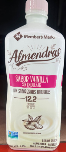 Bebida Sabor Almendra - Vainilla Member's Mark 1.89 L 2 Pz