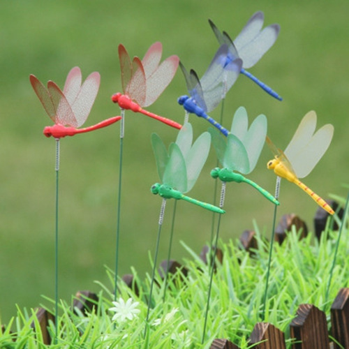 12 Mariposas Libélulas Artificiales Para Decoración De Jardí