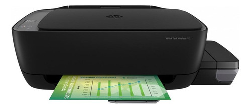 Impresora portátil a color  multifunción HP Ink Tank Wireless 410 inalámbrica con wifi negra 100V/240V