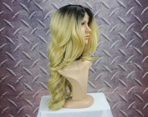 Peruca Lace Front Alemanha Loira Ombré - Wig Up!