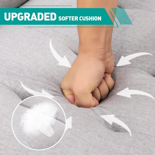 Sofa Cama Convertible Forma L Ajustable Griscl Marca Gyutei