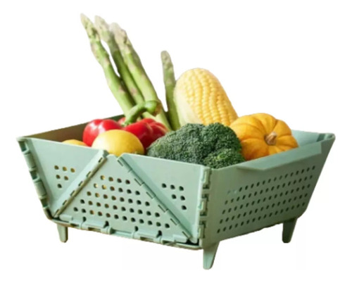 Colador Plegable Multiusos Para Cocina Cesta Escurridora De Frutas Y Verduras Diseño Compacto Y Resistente Ideal Para Lavado Y Escurrido De Alimentos
