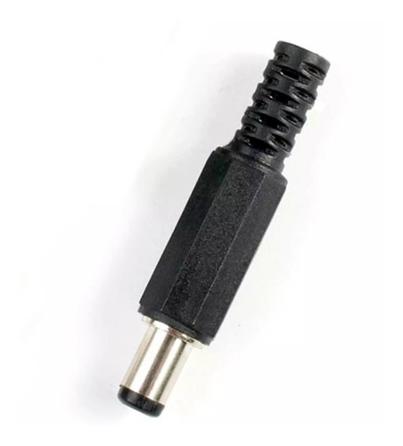 Conector Jack Dc 2.1 X 5.5 Mm Macho Rosca 12v Soldable Hobb