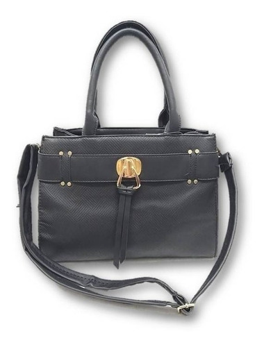Imagen 2 de 6 de Bolso De Dama Estampado Lineas Colgante Con Correa