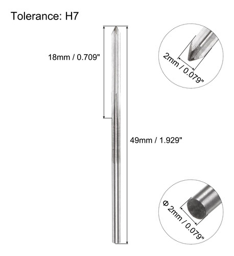 Broca Reemer Uxcell De 2mm H7 Para Metal Y Madera