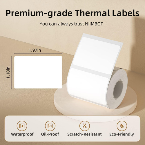 Papel Adhesivo Impermeable Para Impresora De Etiquetas Niimb