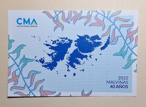 Postal Casa De Moneda Malvinas 40 Años 2022 #2 