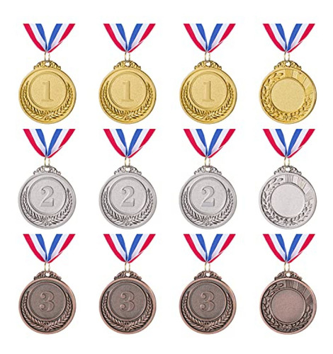 Trofeo Abaokai 12 Piezas Mini Oro Plata Bronce Premio Medall