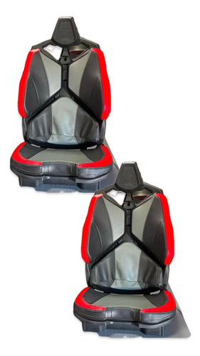 Par Asientos Polaris Rzr Negro/ Rojo Dos Piezas (Usado)
