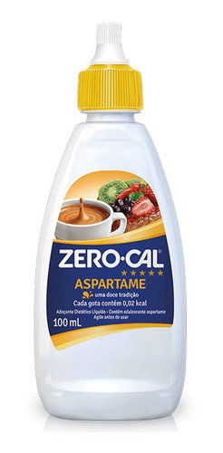 Adoçante Líquido Aspartame Zero Cal Frasco 100ml