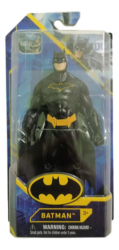 Dc Batman Figura Articulada Traje Negro Spin Master 15 Cm