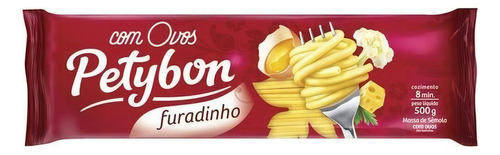 Macarrão de Sêmola com Ovos Furadinho Petybon Pacote 500g