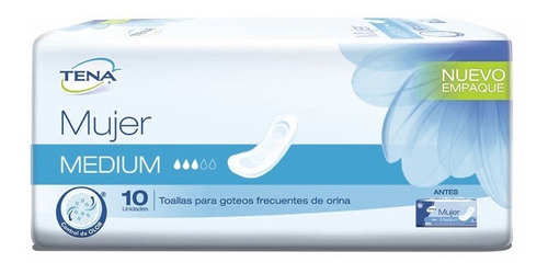 Toallas Tena Mujer Medium X 10 