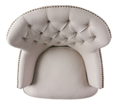 Sillón Club Capitoné Contemporáneo Color Natural