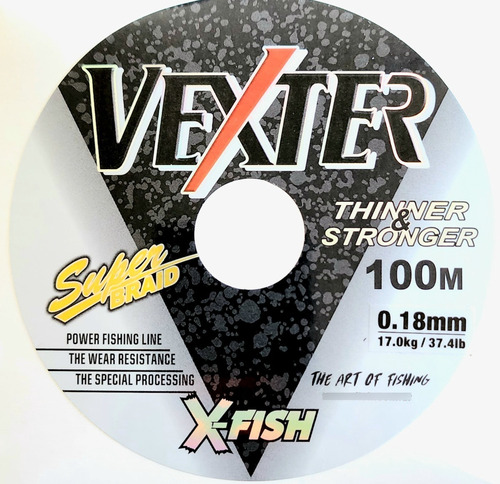 Bobina Multifilamento 100 Mts Unidos 0,35mm Vexter X-fish 