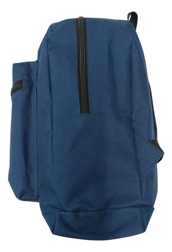 Mochila Escolar Rock Metallica Color Azul Marino Diseño De La Tela Liso