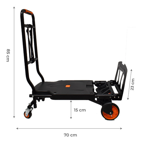 Diablito De Carga Convertible En Carrito Plegable 200kg