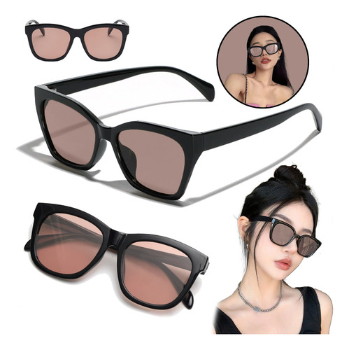 Gafas De Sol Clásicas Lente Polarizada Marco De Plástico Gra