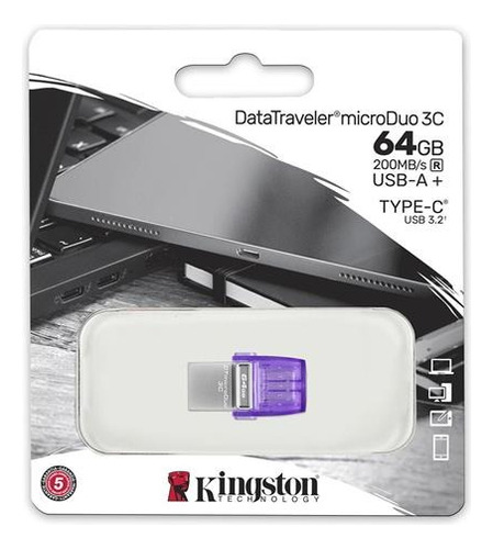 Pen Drive  64 Gb Kingston Dtmicro Duo Usb Otg / Type-c