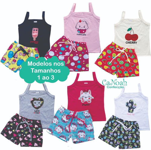 Kit 6 Conjuntos Femininos Roupas Infantil Menina Atacado