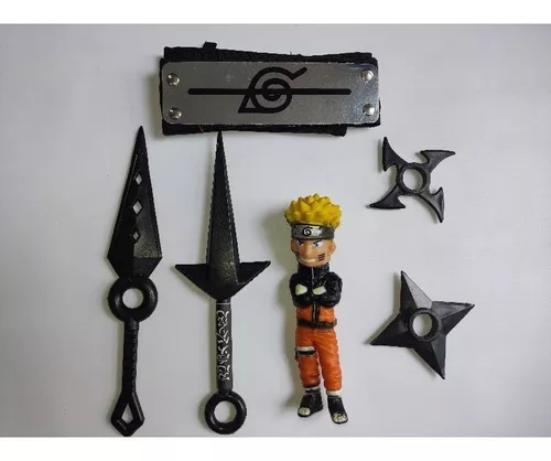 Kit Completo do Naruto / Boneco do Naruto/ Kunai/Shuriken/Bandana