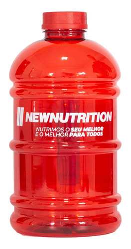 Garrafa Galão 2200ml Academia Treino Musculação Newnutrition Cor Vermelho