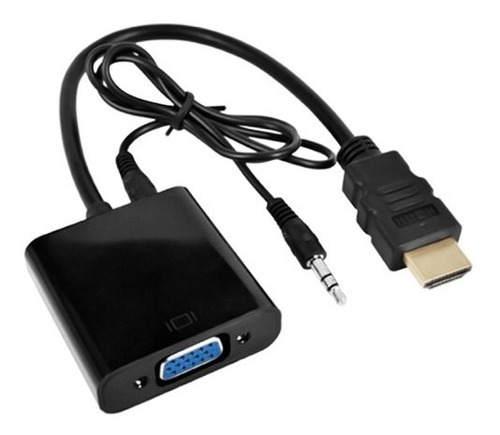 Convertidor Hdmi A Vga Con Audio 3.5mm Cable Adaptador Vídeo