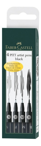 Bolígrafos negros Faber-Castell de 4 puntos S-f-m-b 167100, color negro