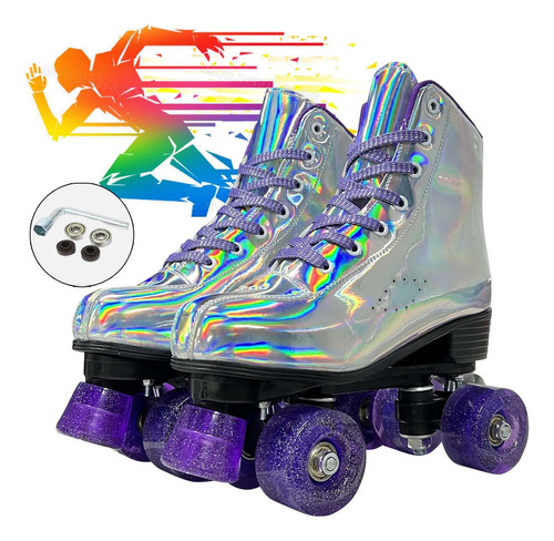 Patines Clásicos Roller 4 Ruedas De Luminosas Con Freno