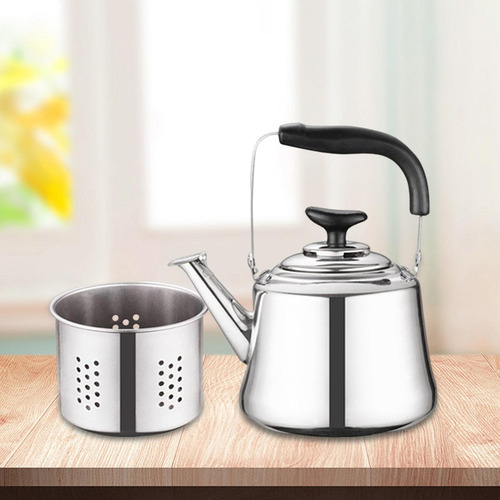 T Hervidor De Té Silbante De Acero Inoxidable Mango