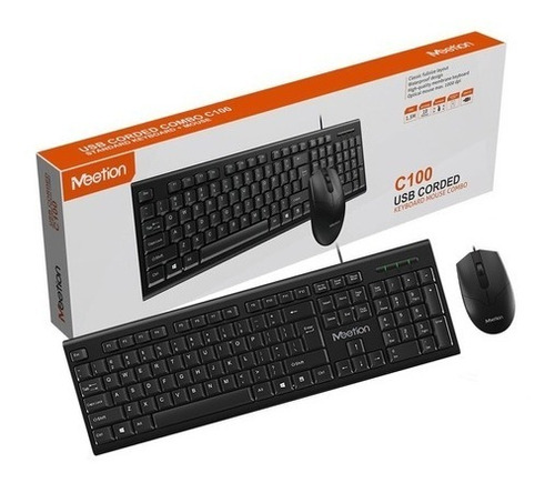 Combo Teclado + Mouse Usb Corded Meetion C100