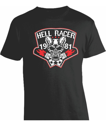 Remera Fierrera Hot Rod Custom Hell Racer Algodon