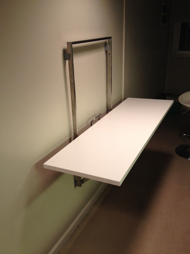 Mesa Rebatible Marca Arquimadera Con Robusto Soporte De Acer Blanco Gris (Usado)