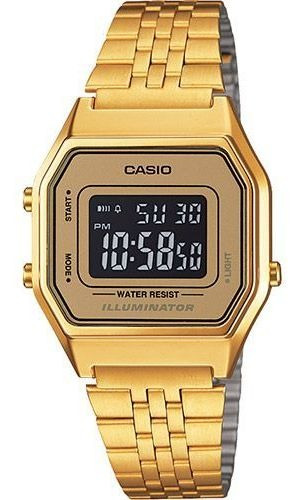 Relógio Casio Vintage Unisex La680wga-9bdf Dourado