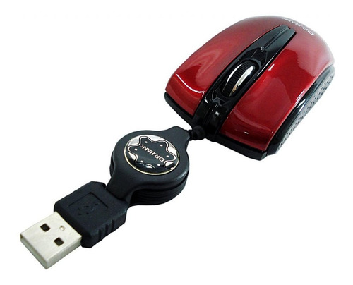 Mini Mouse Optico Retratil Dr.hank Mo-276r- Usb Blue Tech