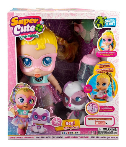 Muñeca Super Cute Regi Glitzy Cool Y Su Mascota Sc014