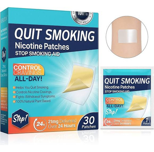 Parches De Nicotina 21mg Paso 1, Parche Para Dejar De Fumar