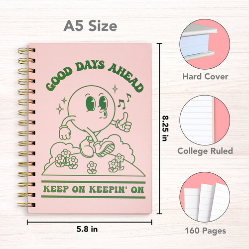 Cuadernos Thinkable A5 De Tapa Dura, Paquete De 4 Unidades,