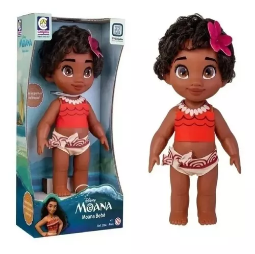 Brinquedo Moana Boneca Morena Familia Menina Desenho Animado