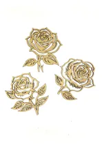 Comprar Flores Rosas Caladas Fibro Fácil De 10cm  X10 Unidades