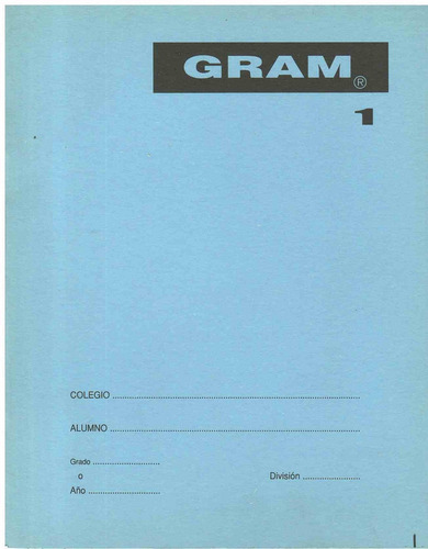 Cuaderno Gram N 1 Celeste - 20 Hojas Rayado Especial