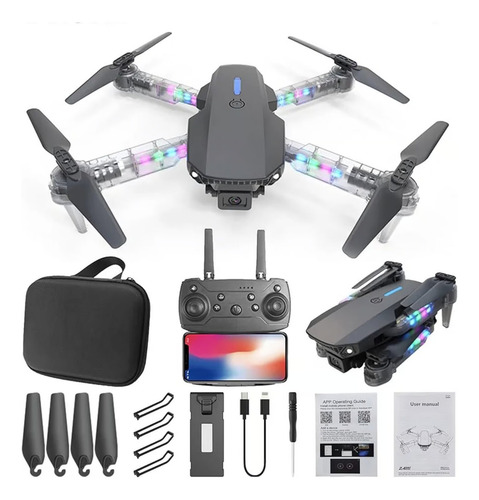 Mini Dron Profesional E99 Max, Con Luces Led