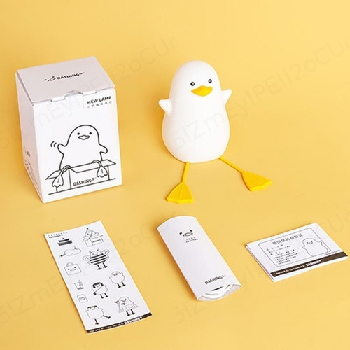 Xu Lámpara De Noche Con Forma De Patito Lindo, De Silicona,