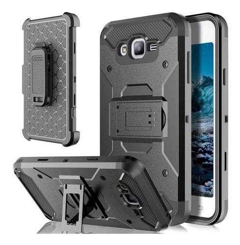 Imagen 1 de 4 de Case Galaxy S7 Normal Funda S7 C/ Parador Inclinable Negro