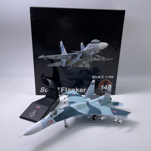 Escala 1:100 Ala Sukhoi Su-27 Avión Ruso Aerolíneas