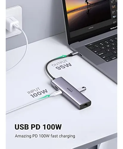 Hub Usb C Ugreen, Adaptador Multipuerto 7 En 1 Con Hdmi 4k A