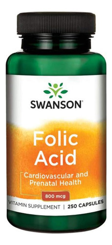 Swanson | Folic Acid 800 Mcg (335 Mcg Dfe Folate) | 250 Cap